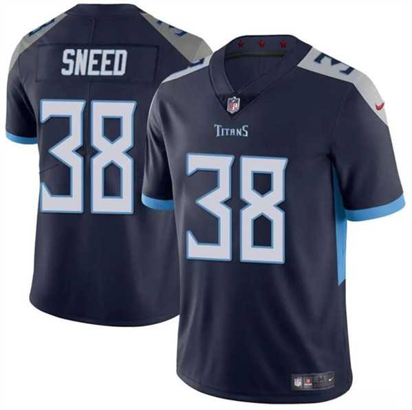 Men & Women & Youth Tennessee Titans #38 L%27Jarius Sneed Navy Vapor Limited Stitched Jersey